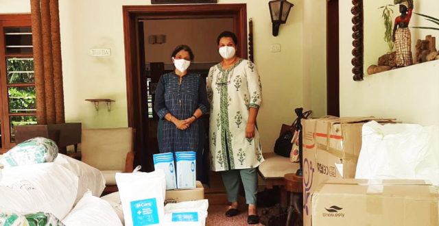 PPkit & mask distributed by Kasturba